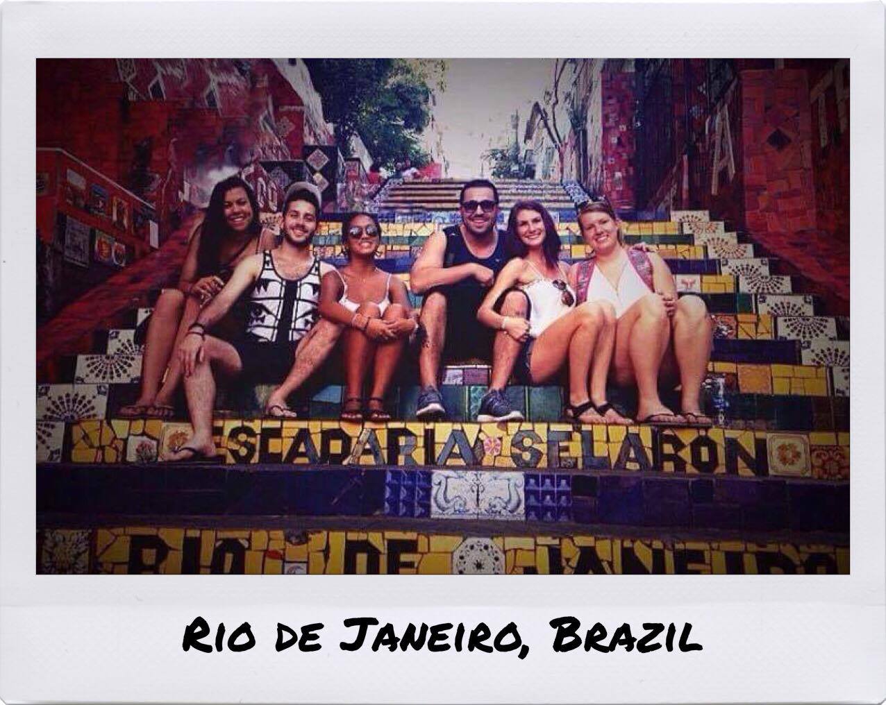 Desi, Tom, Mira, Nate, Ash & Tara on the Spanish Steps in Rio De Janeiro, Brazil