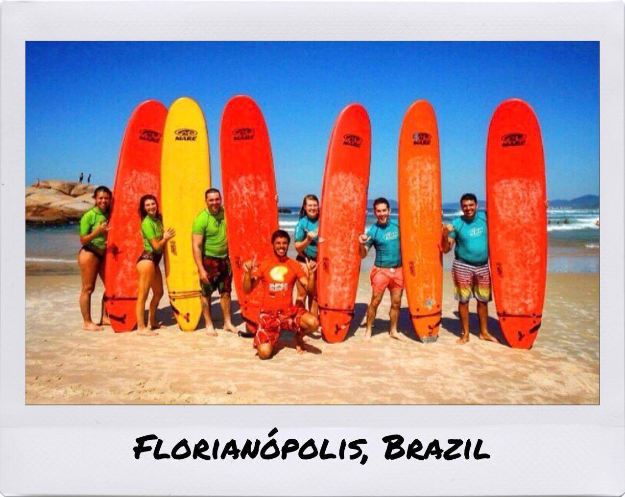 surfing in Florianopolis, Brazil