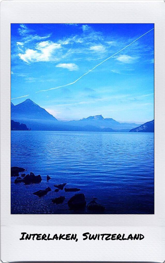 lake & mountains in Interlaken, Switzerland