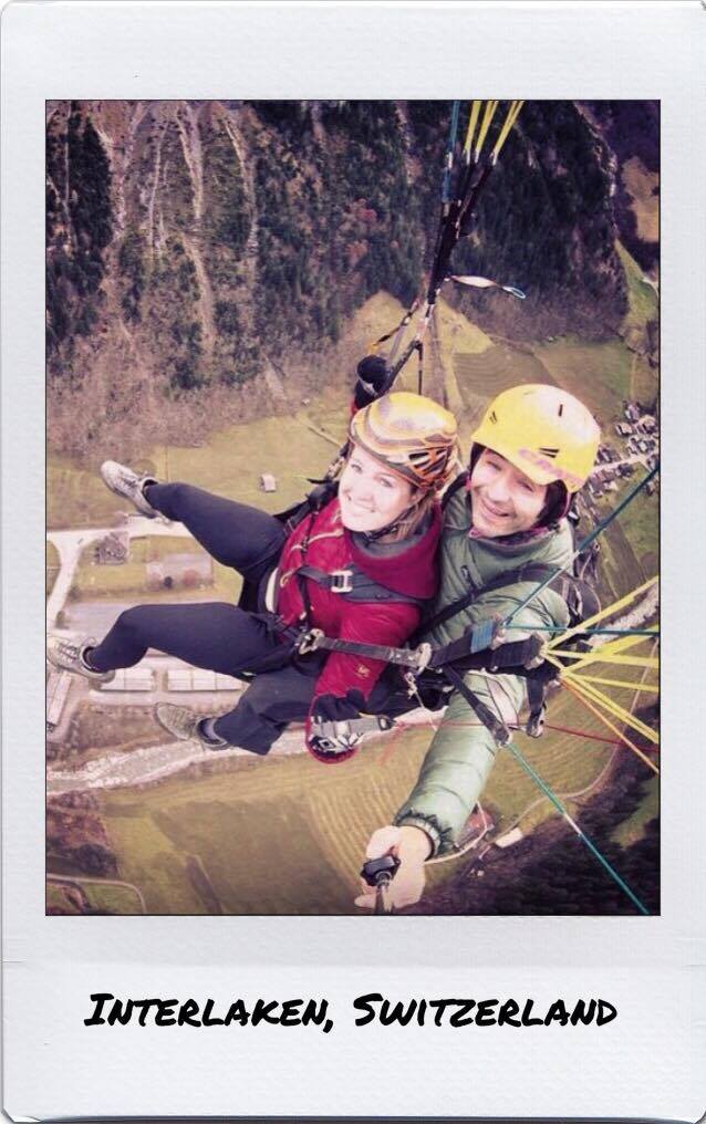 Tara paragliding in Interlaken, Switzerland